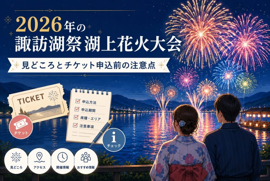 2026年の諏訪湖祭湖上花火大会｜見どころとチケット申込前の注意点