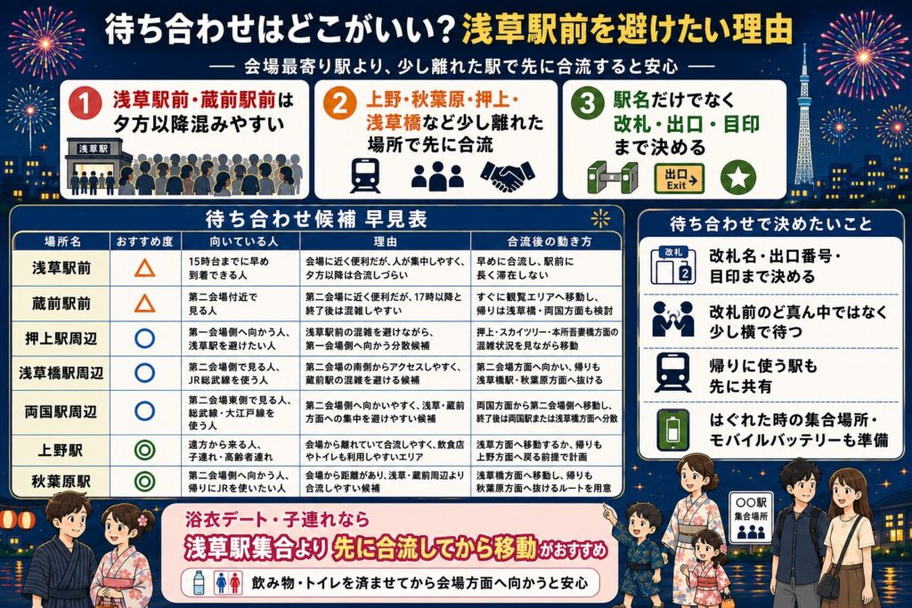 待ち合わせはどこがいい？浅草駅前を避けたい理由