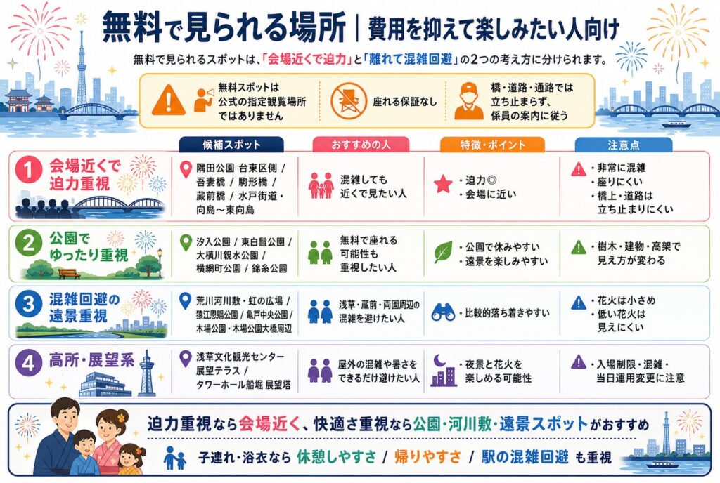 無料で見られる場所|費用を抑えて楽しみたい人向け
