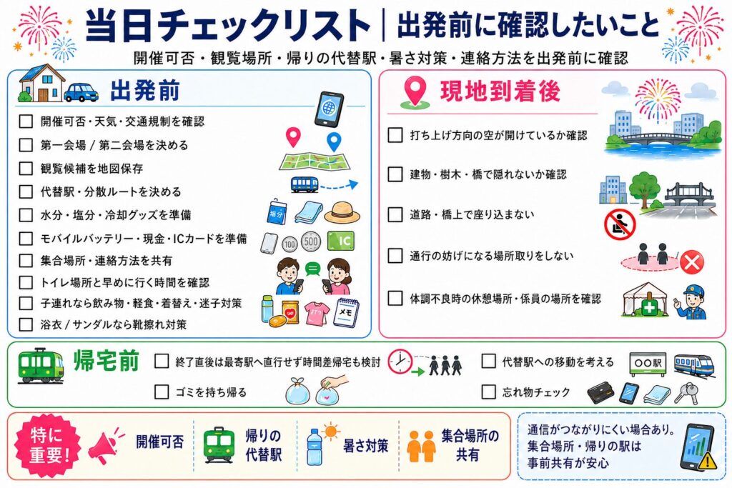 当日チェックリスト|出発前に確認したいこと