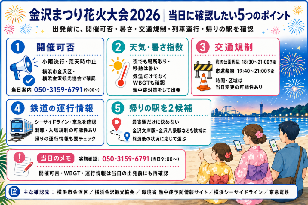 金沢まつり花火大会2026｜当日に確認したい5つのポイント