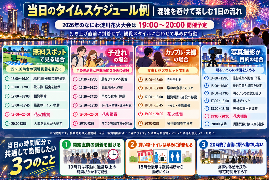 当日のタイムスケジュール例|混雑を避けて楽しむ1日の流れ